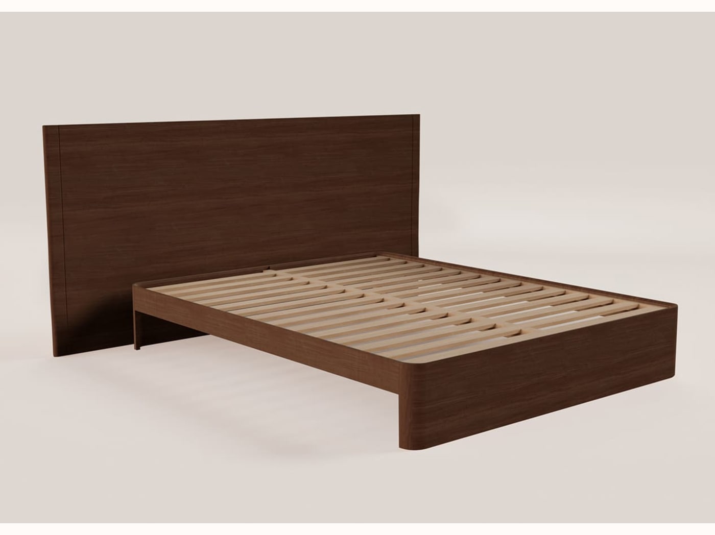 Cama con somier de roble macizo NÉNUPHAR