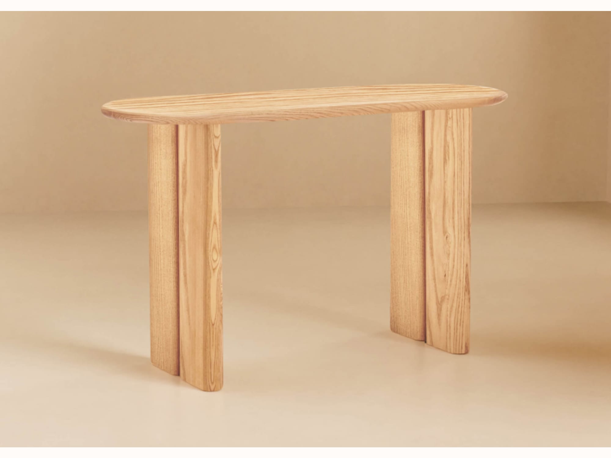Ovale console uit massief hout BAOBAB - 120 cm