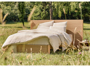 Cama con somier de roble macizo NÉNUPHAR