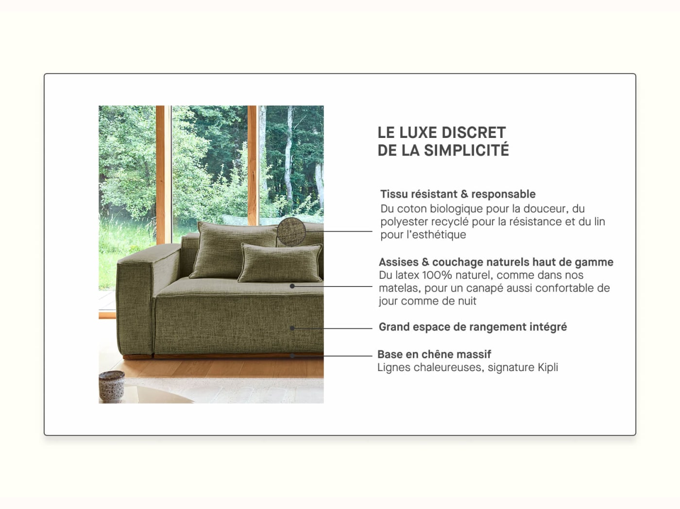 Schlafsofa mit Holzgestell FOLIA