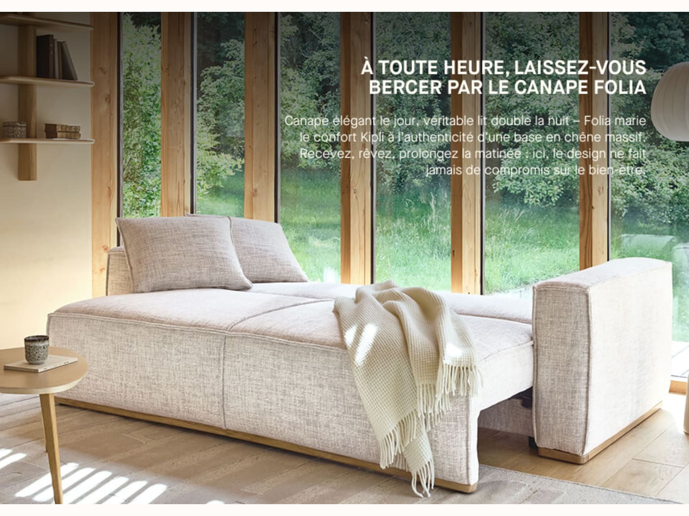 Schlafsofa mit Holzgestell FOLIA