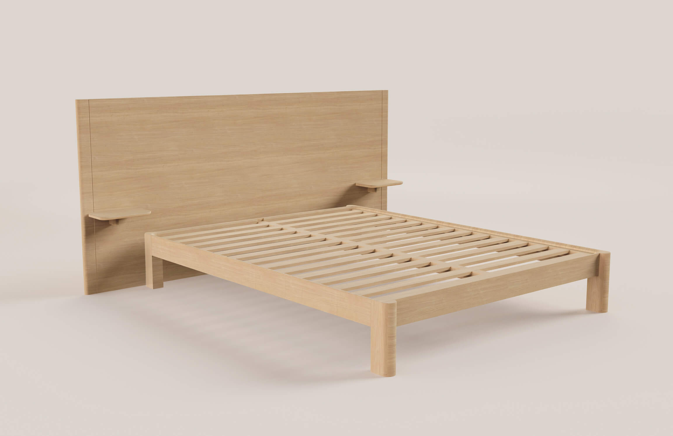 Cama com base em carvalho maciço BAOBAB
