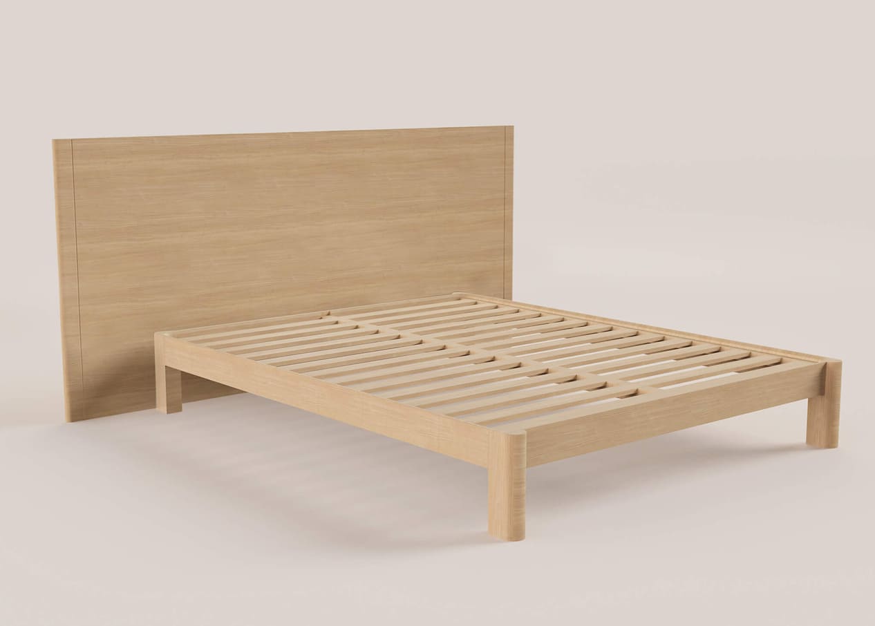 Cama com base em carvalho maciço BAOBAB