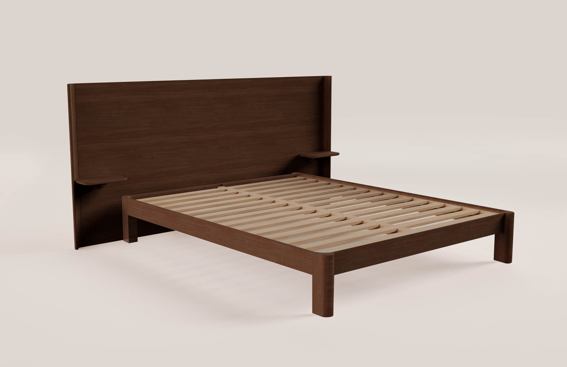 Cama com base em carvalho maciço BAOBAB