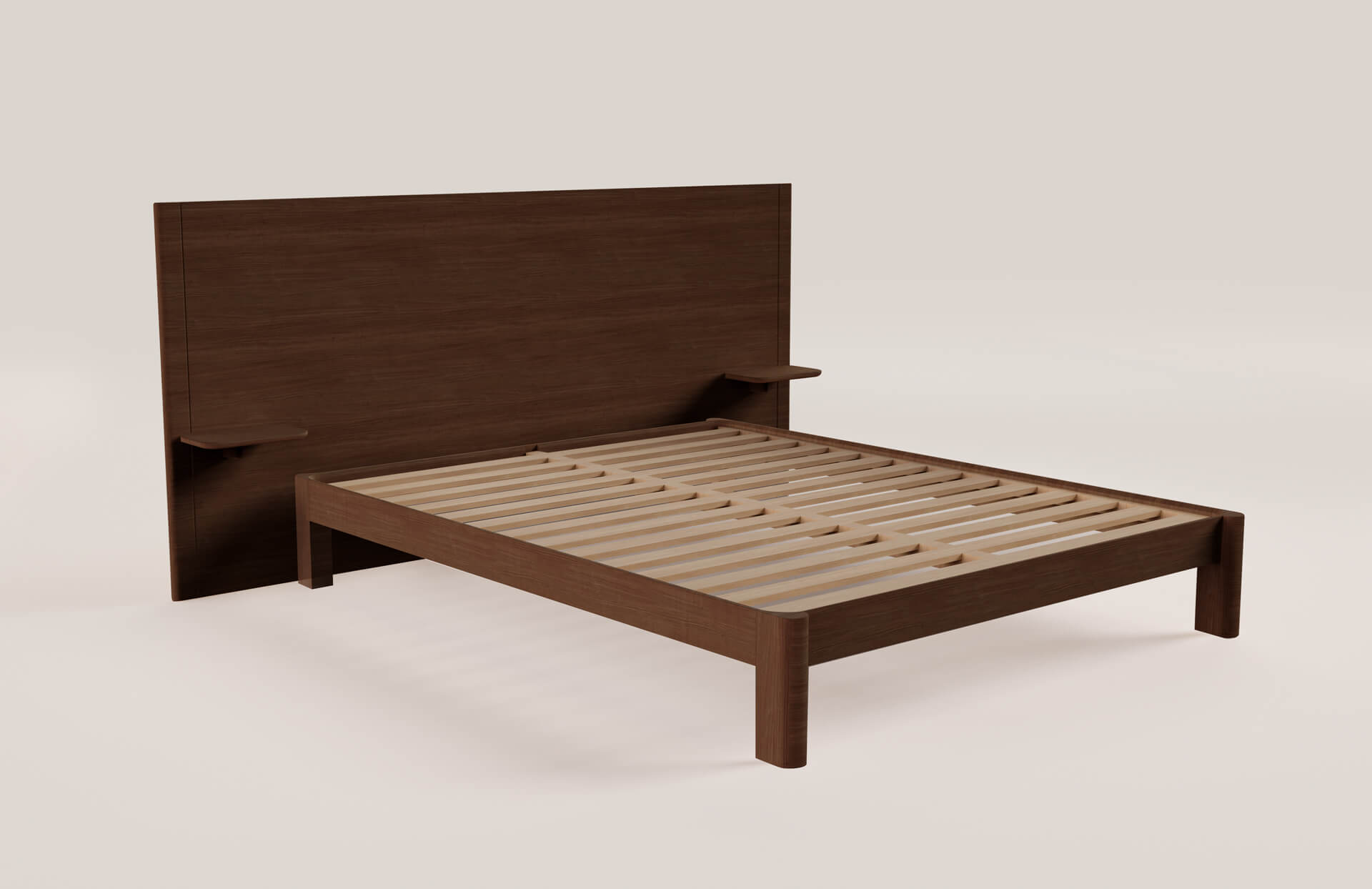 Cama com base em carvalho maciço BAOBAB