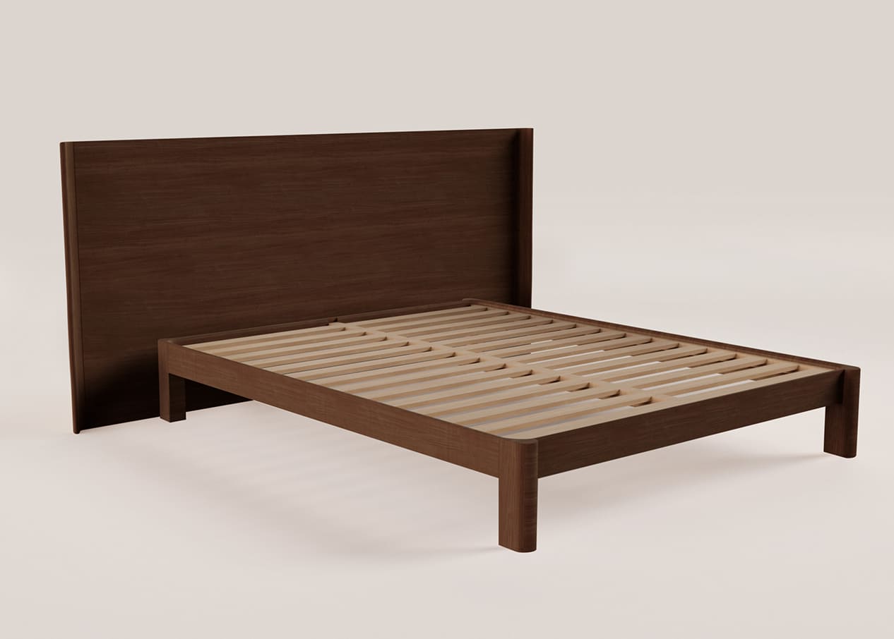 Cama com base em carvalho maciço BAOBAB