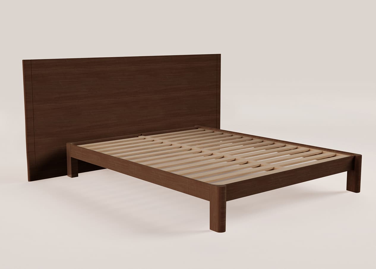 Cama com base em carvalho maciço BAOBAB