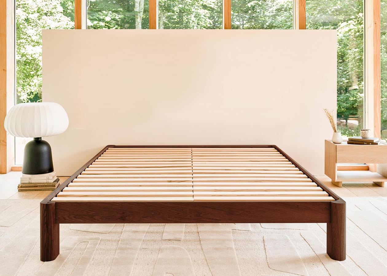 Cama com base em carvalho maciço BAOBAB