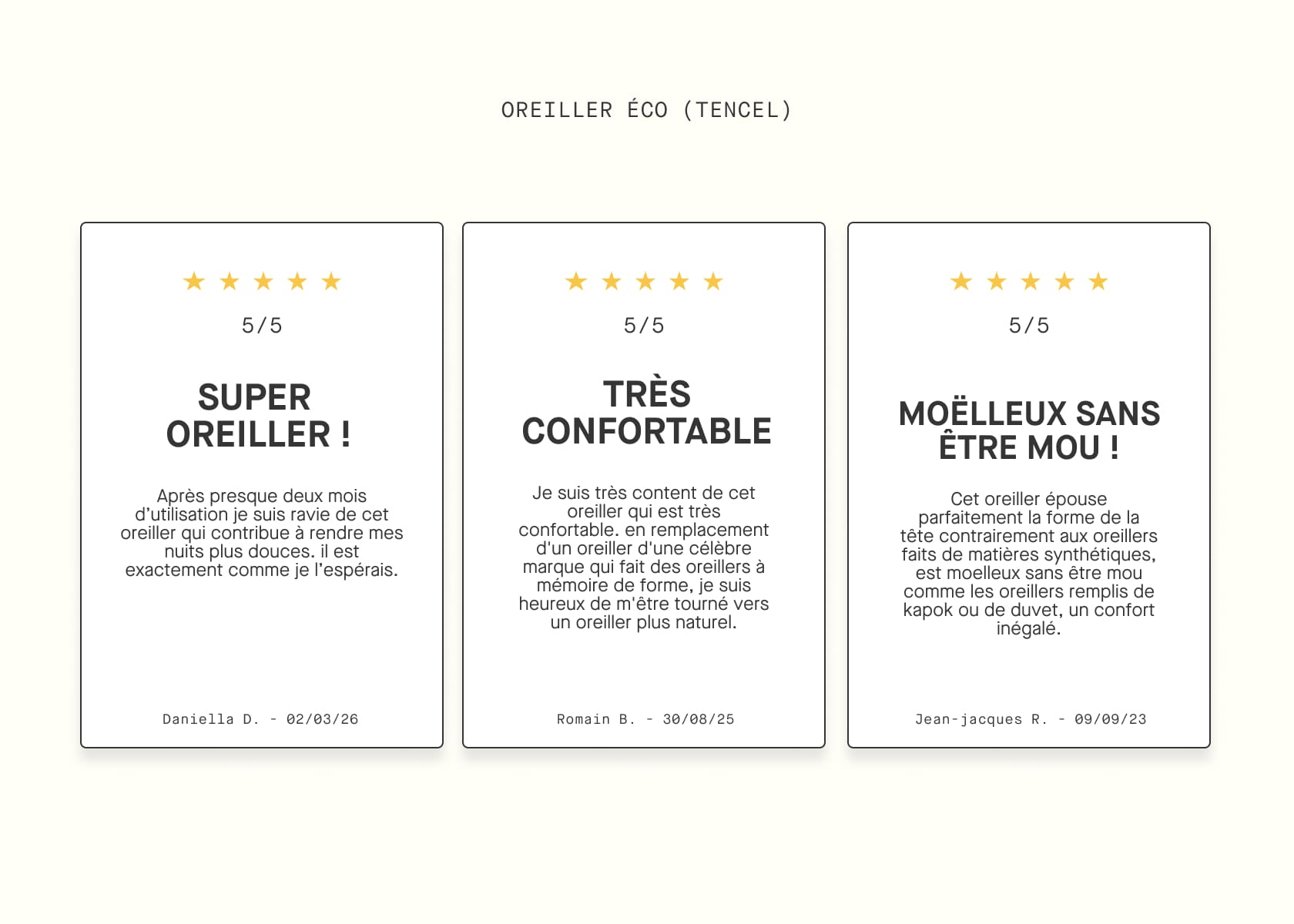 Oreiller écologique